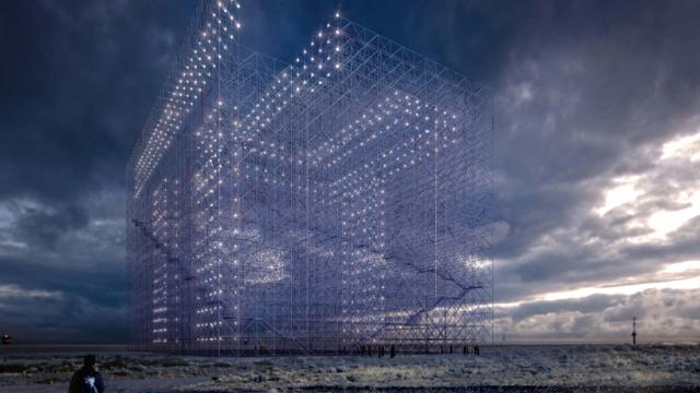 A Ghostly Memorial To Lost Architecture Recreates It In Scaffolding