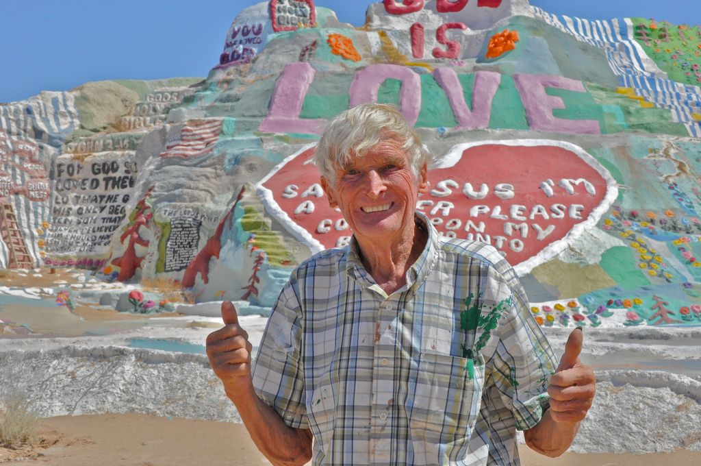 This Man Built A Colourful Mountain In The Desert With His Bare Hands