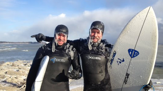 These Insane People Like To Surf In Ice Water
