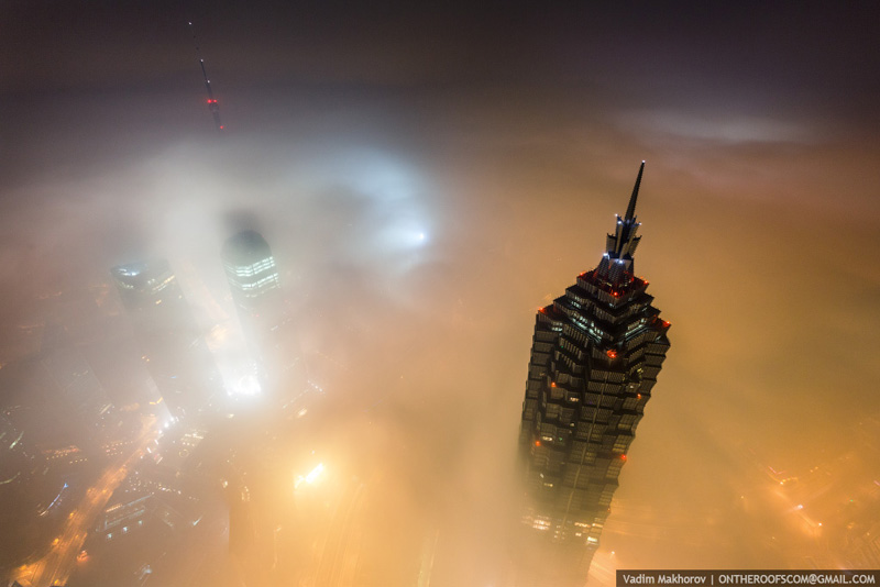 Stunning Photos Taken By The Two Russian Daredevils Atop Shanghai Tower