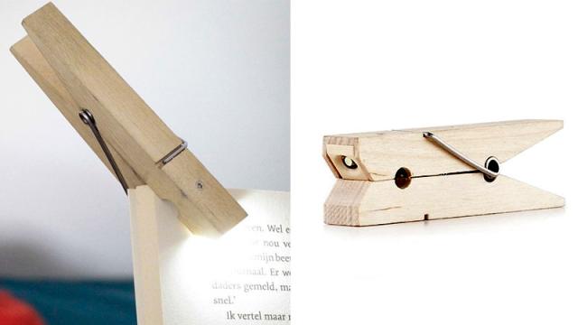An LED Clothespin Makes For A Brilliant Book Light