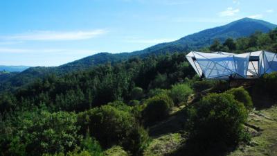 An Alien Cocoon? No, It’s An Alpine Shelter For Mountain Bikers