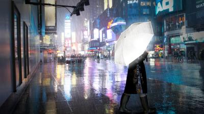 This Reflective Umbrella Surrounds You In A Super-Safe Halo Of Light
