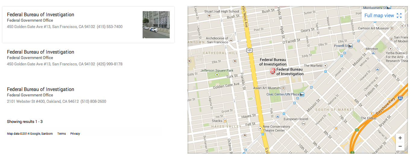 FBI And Secret Service Phone Calls Intercepted By Google Maps Exploit