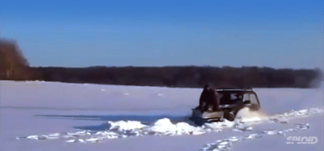 Russians Build A Snow Plow Out Of A Crappy Car – And It Works Pretty Well