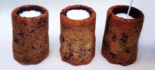 The Best Dessert Ever Is A Shot Of Milk Inside A Glass Made Of Cookie