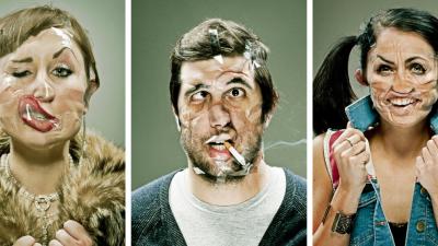 Portraits Of People Deformed By Scotch Tape Are Hilariously Freaky
