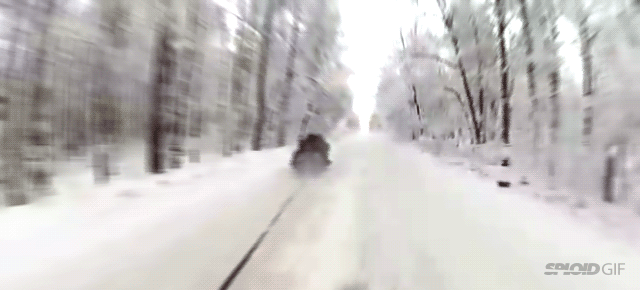 You Won’t Believe How Fast These Russian Kids Get Towed On Their Sleds