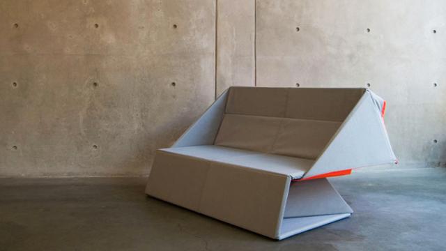 This Brilliant Origami Couch Unfolds Into A Rug