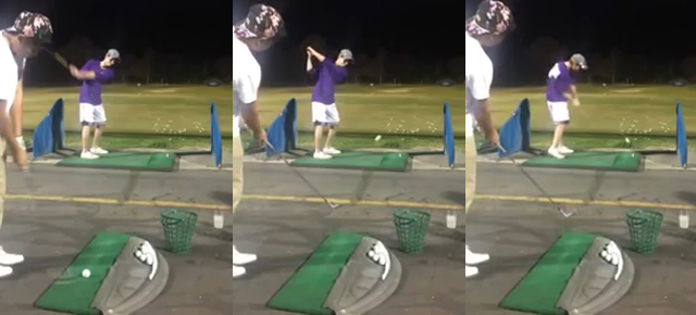 This Two-Person Golf Trick Shot Is Unbelievable