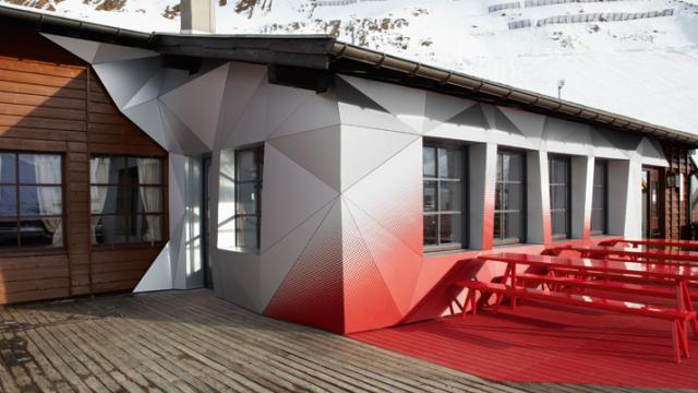 This Audi Ski Lodge Is Being Eaten By A Glitch From The Future