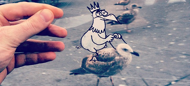 Artist Inserts His Hilarious Monster Drawings Into Real Life