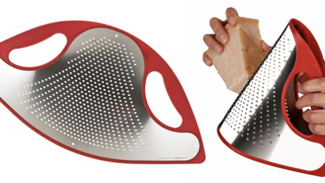 Cleaning This Flexible Metal Grater Looks Super Easy