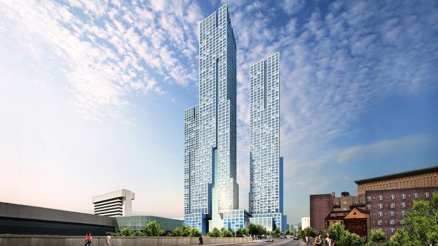 This Icy Blue Tower Will Be New Jersey’s Tallest Residential Building
