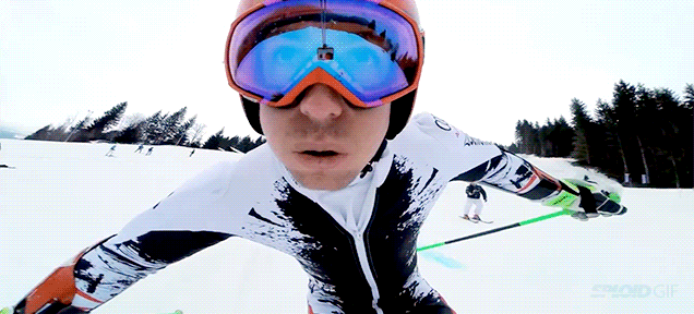 The Actual Face Of Professional Skiers When They’re Racing Down A Slope