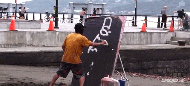 Artist Speed-Paints A Painting You Can’t See Until The Very Last Second