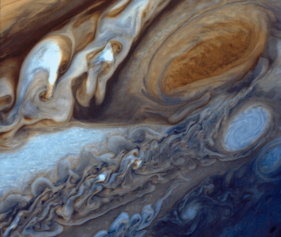 Jupiter’s Great Red Spot Looking Like A Swirl Of Cream In Your Coffee
