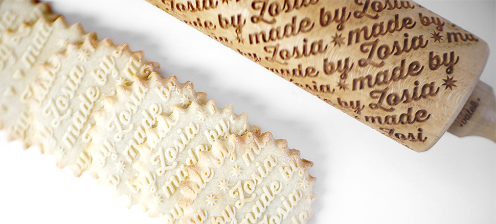 Embossed Rolling Pins Let Bakers Sign Their Creations