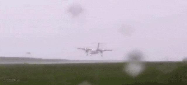 I Can’t Believe This Twisting Plane Managed To Land In Such Bad Weather