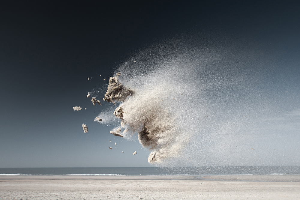 Snapshots Of Sand In Mid-Air Look Like Otherworldly Explosions