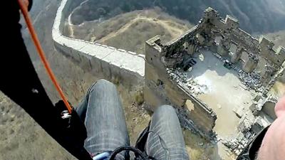 I Want To Glide Down The Great Wall Of China Like This Guy