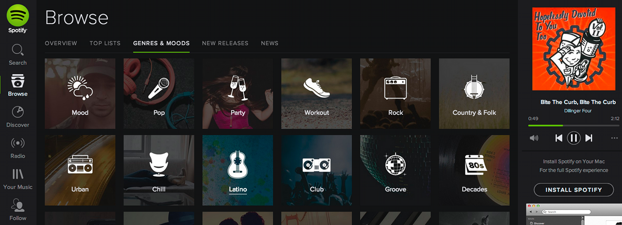 Spotify’s Deep Black Redesign Makes Your Favourite Music Pop