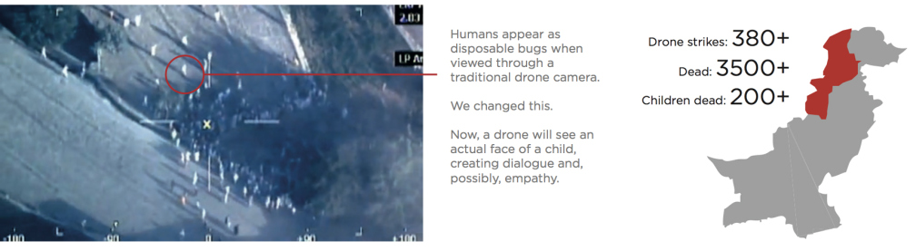 Giant Portrait Shows Drone Operators That People Aren’t ‘Bug Splats’