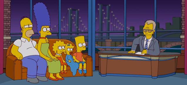 Simpsons Couch Gag Pays Homage To David Letterman