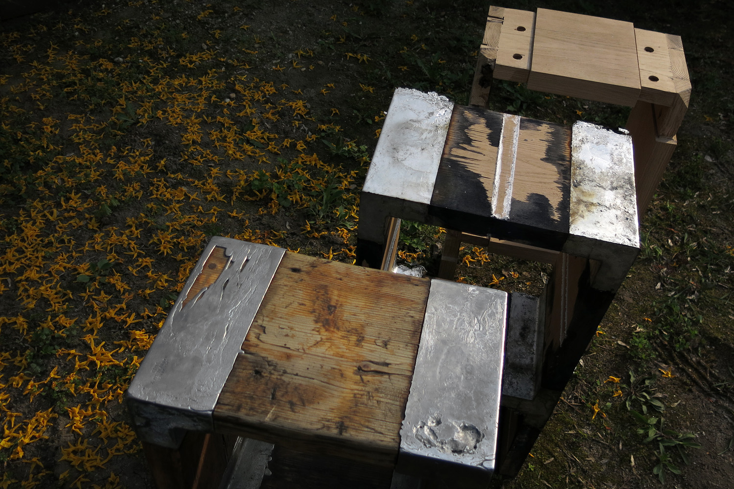 Casting Molten Metal On Wood With A Hungarian Design Master