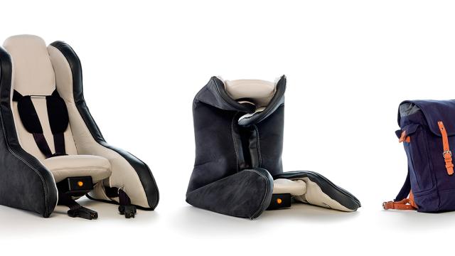 Volvo’s Inflatable Child Seat Concept Fits In A Backpack