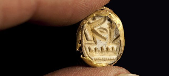 Archaeologists Unearth Rare Egyptian Sarcophagus And Gold Seal In Israel