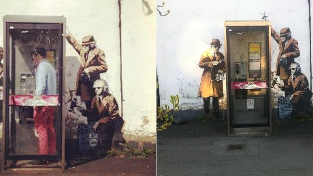 Banksy’s Latest Depicts Spying, Right Outside The UK Intelligence HQ