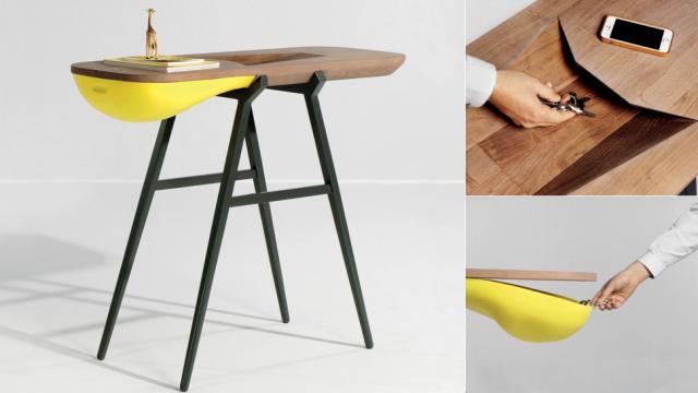 This Side Table Gobbles Up Your Clutter Like A Hungry Animal