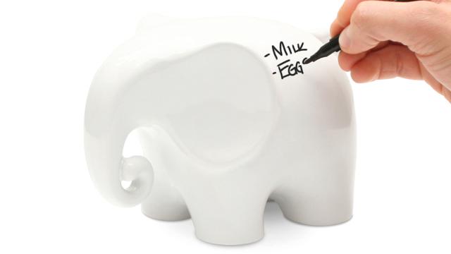 An Erasable Whiteboard Elephant That Never Forgets Your Grocery List