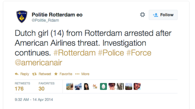Confirmed: Tweeting Al Qaeda Jokes At Airlines Will Get You Arrested