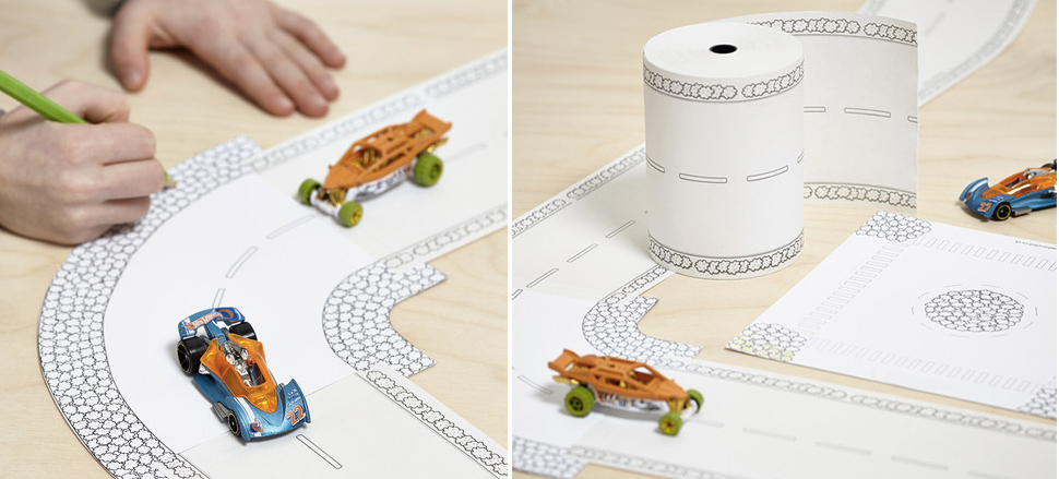 Create Instant Hot Wheels Tracks With A Roll Of Road