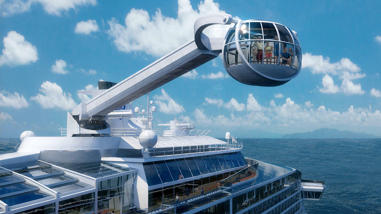 Royal Caribbean’s New Ship Hangs You 100m Above The Deck In A Crane