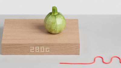A Gorgeous Wooden Kitchen Scale That Masquerades As A Cutting Board