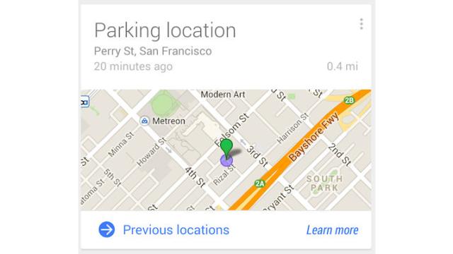 Google Now Can Remember Where You Parked