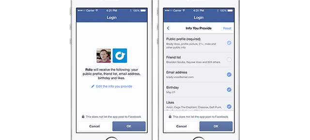 Logging Into Apps With Facebook Is About To Get A Lot Less Creepy