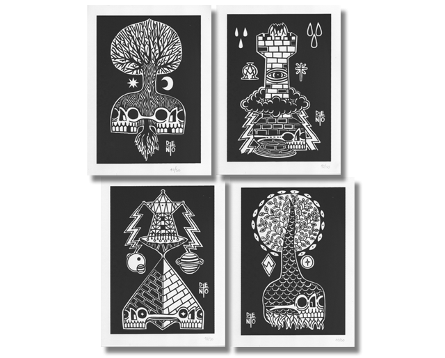 Shoot Electricity From Your Skull With These Great Silkscreen Prints