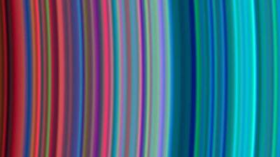 Saturn’s Rings As A Cosmic Rainbow