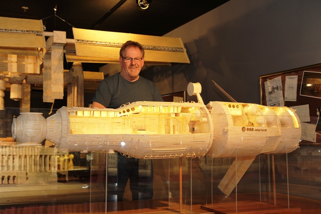 Man Makes Giant 4m Long Space Station With 282,000 Matchsticks