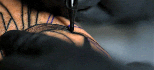 What Getting A Tattoo Looks Like In Super Slow Motion