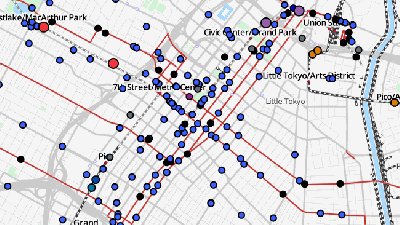 A Gods-Eye View Of L.A.’s Transit Network In Motion