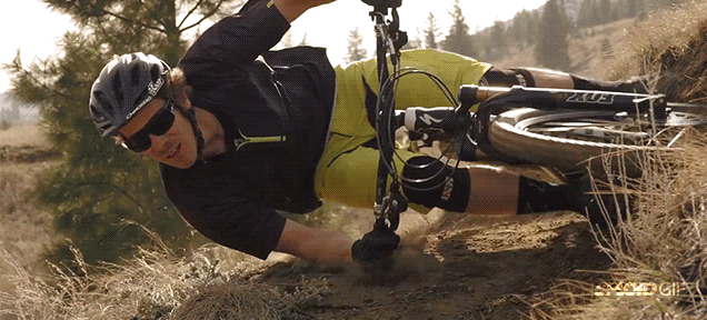 Watch This Guy Ride His Bike Completely Parallel To The Ground