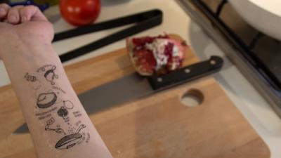 Keep Your Cookbooks Clean With A Temporary Recipe Tattoo On Your Arm