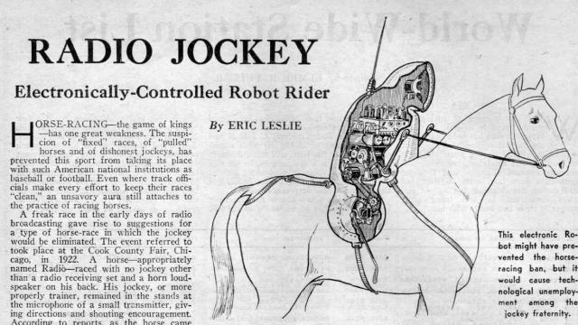 The 1940s Plan To Replace Jockeys With Robots
