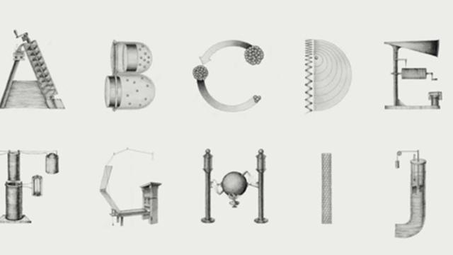 An Intricate Typeface Made Out Of History’s Greatest Inventions