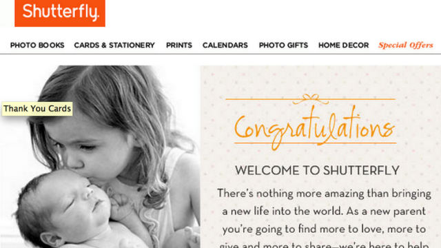 Shutterfly Congratulates Hundreds Of Random Users On Having A Baby